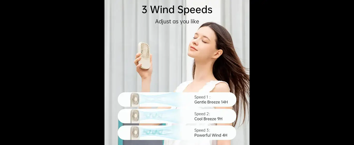 JISULIFE FA49 2000mAh Rechargeable Handheld Fan
